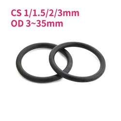 CS 1/1.5/2/3mm OD 3 ~ 35mm NBR noir joint torique en caoutchouc Nitrile haute pression joints toriques NBR résistant à la Corrosion à l'huile rondelle d'étanchéité