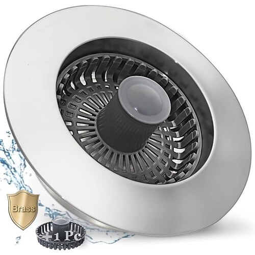 Tappo per lavello da cucina 3 in 1, filtro per lavello da cucina a scomparsa, con filtro a cestello extra, tappo per lavello da cucina per standard statunitense da 3-1/2 pollici, materiale in ottone