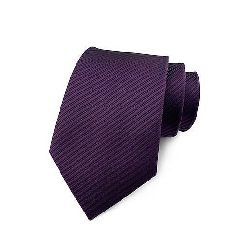 Gestreifte Krawatte aus Satin für Herren, verschiedene Farben für unterschiedliche Kombinationsbedürfnisse, geeignet für Business, Hochzeit und formelle Anlässe, elegante und modische Krawatte Image