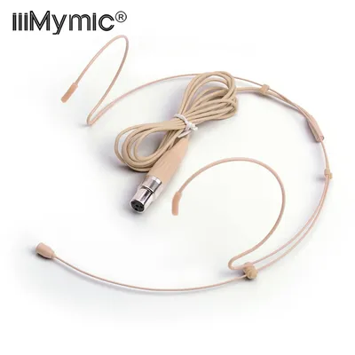 Professional Condenser Headworn Headset Microphone with 4 Pin XLR TA4F Connector for Shure 4Pin