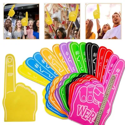 Giant Foam Finger Universal Large Foam Hand For Sports Cheerleading Inspiring Colorful Comfortable