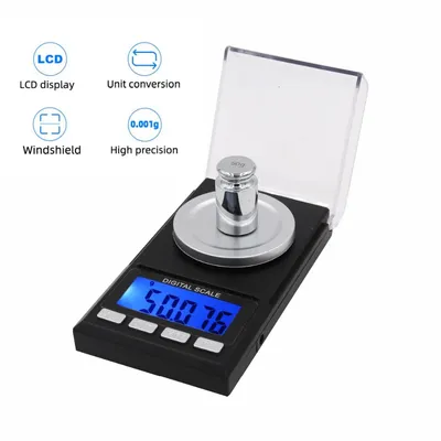 0.001g Electronic Digital Scale Portable Mini Scale 100g/50g Precision Professional Pocket Scale for