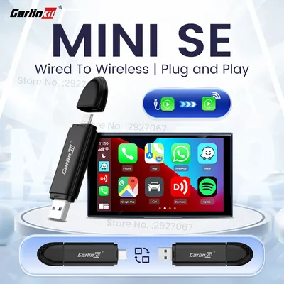 CarlinKit MINI 5.0 Pro Wireless CarPlay Adapter Plug & Play Smart CarPlay Box USB Dongle for OEM Car