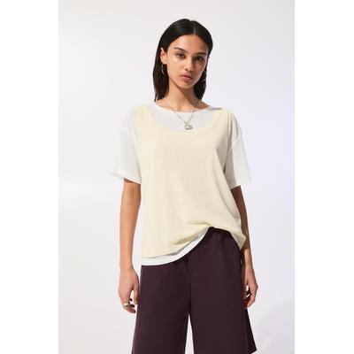 Double-Layer T-Shirt With Short Sleeves