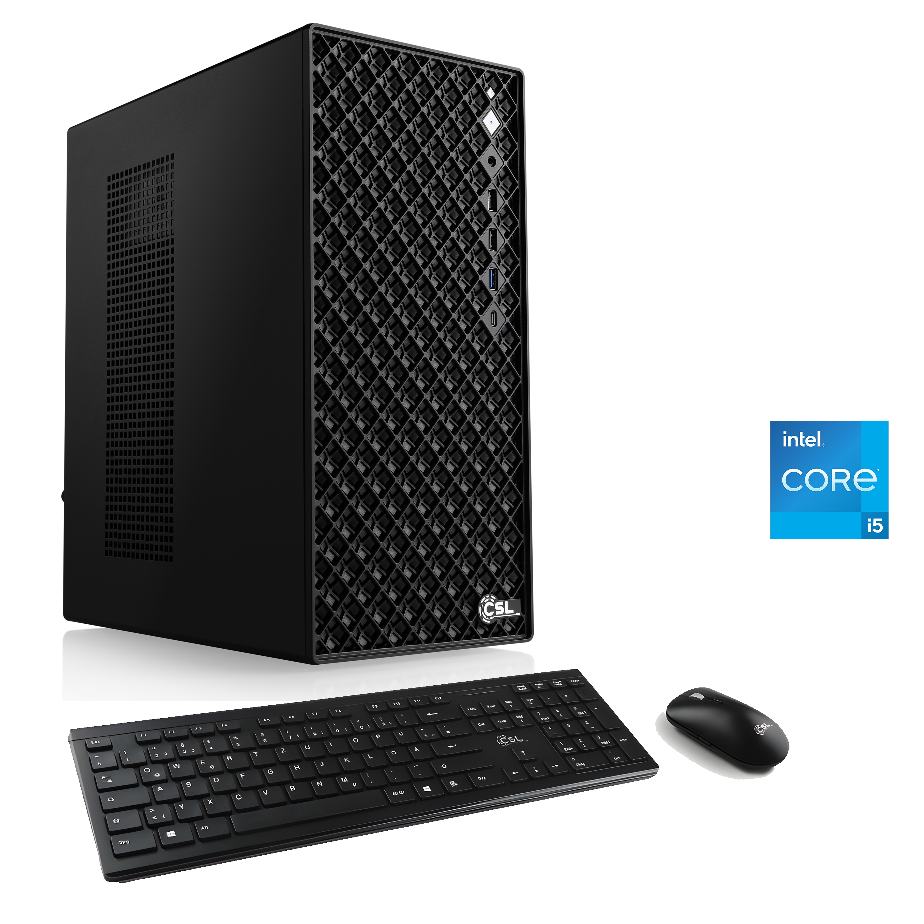 CSL PC "Mystic V24010", schwarz, Microsoft Windows 11 Home (64 Bit), 32 GB RAM 1.000 GB SSD, Desktop-PCs, PC