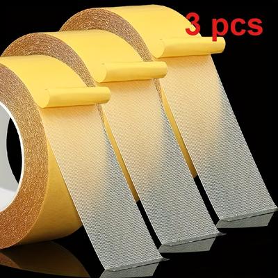 TEMU 3 Rolls Of Mesh Tape, Heavy-duty Double-sided Gauze Fiber Tape, Super Strong Adhesive Double-sided Tape, Suitable For Carpets And Wall Hanging, Waterproof, Glass And Plastic