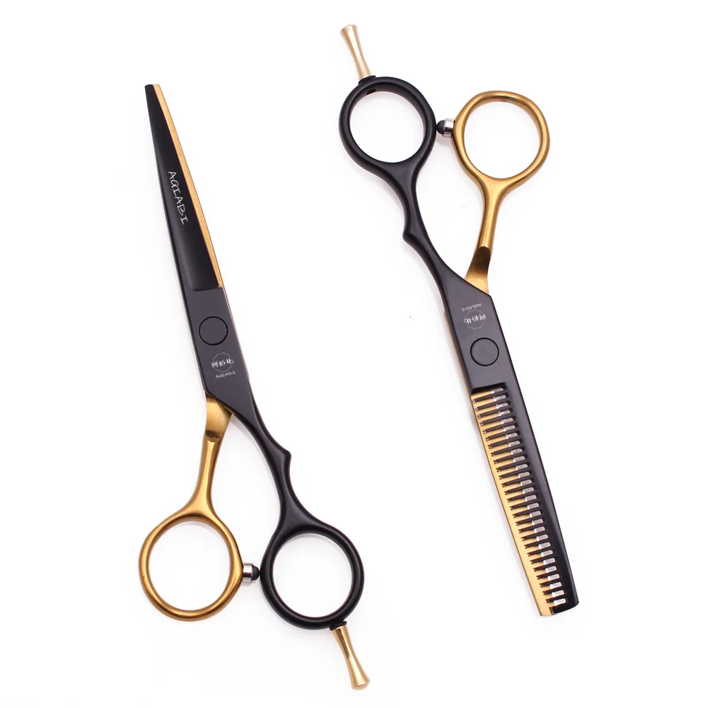 Haarschere Professionelle 5,5" 6" AQIABI Japan Edelstahl Effilierschere Haarschneideschere für Friseursalon A1029 Image