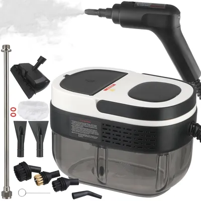 Dampfreiniger, 3-stufig verstellbarer Griff, 15 Sekunden Aufheizen, 1,69 Quart-Tank, tragbarer Dampfgarer für Schmutz, Fett, Fugenmörtel, Fliesen, Boden, Co Image