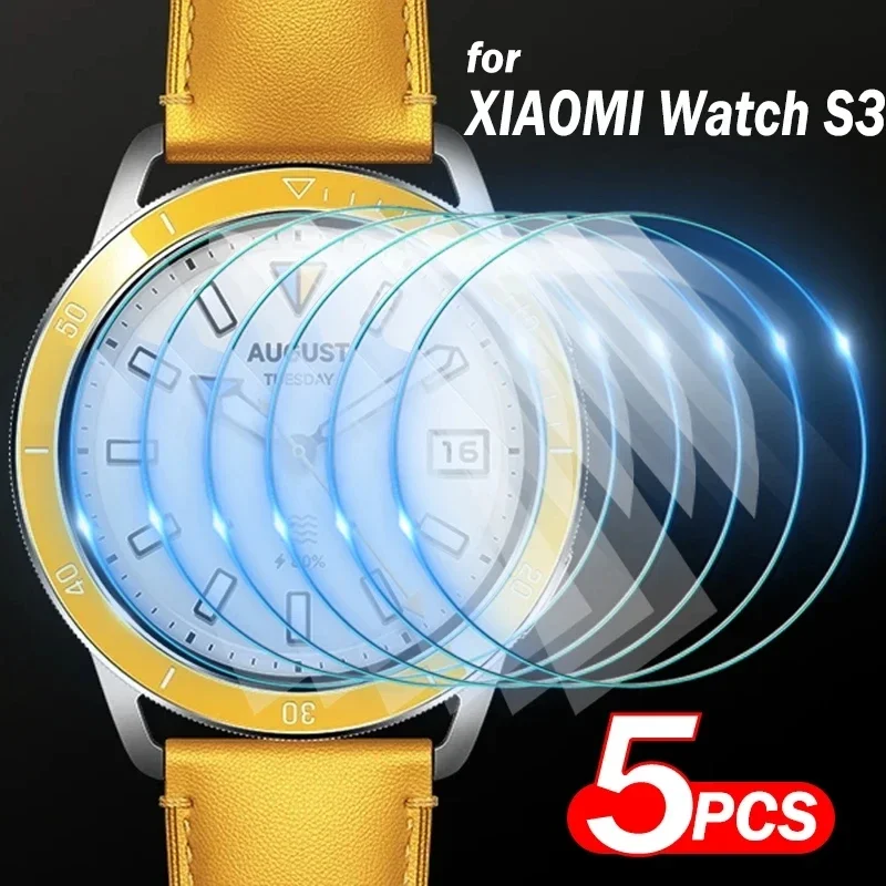 5/1PCS Glas für Xiaomi Mi Uhr S3 Smartwatch Screen Protectors Anti-scratch Gehärtetes Glas Schutz Film für Xiaomi Uhr S3 Image