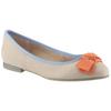 Ballerina MARCO TOZZI, Damen, Gr. 41, beige (beige kombiniert), Textil, kontrastfarbene Details, Veloursleder, modisch, Schuhe, Blockabsatz, Schlupfschuh, Halbschuh in veganer Verarbeitung