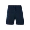 Shorts TOMMY HILFIGER CURVE "CRV CO BLEND GMD CHINO SHORT", Damen, Gr. 50, N-Gr, blau (schwarz night navy), Web, Obermaterial: 65% Baumwolle, 33% Lyocell, 2% Elasthan, unifarben, casual, relaxed fit knielang, Hosen, in Großen Größen, Chino Qualität,...