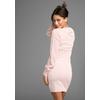 Strickkleid LAURA SCOTT, Damen, Gr. 36, N-Gr, rosa, Feinstrick, Obermaterial: 50% Baumwolle, 50% Polyacryl, Ajourstrickmuster, unifarben, feminin, figurbetont extrakurz, V-Ausschnitt, Langarm Rippbündchen, Kleider, mit hübschen Ajourstrickärmeln