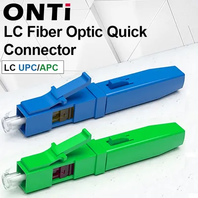 ONTi 10-100pcs LC Fast Connector Single-mode Fiber Optic Quick Connector LC Embedded Type FTTH Fiber