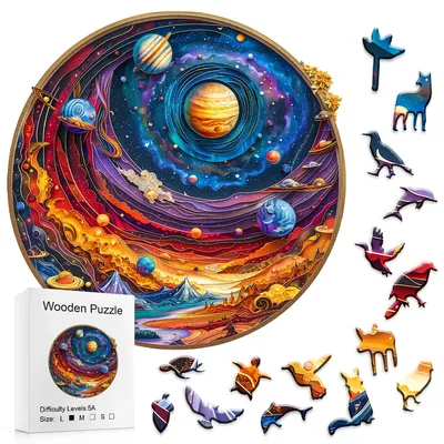 Wooden Puzzles for Adults ，Beautiful Universe Wood Puzzles Adult, Wooden Jigsaw Puzzles Unique