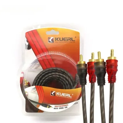Car Audio RCA Connection Signal Cable Car Subwoofer Power Amplifier Speaker TV Output Signal Cable 2/5m 2RCA To 2RCA