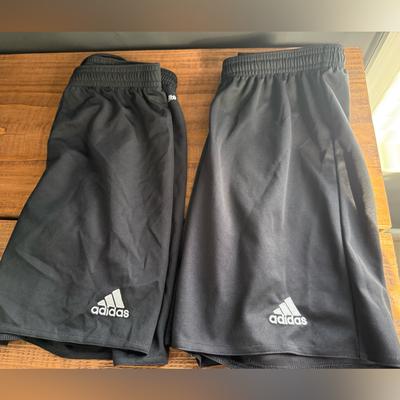 Adidas Bottoms | 2 Pairs Of Girls M Adidas Soccer Shorts & 1 Pair Of Dsg Soccer Shorts Size M | Color: Black | Size: Mg