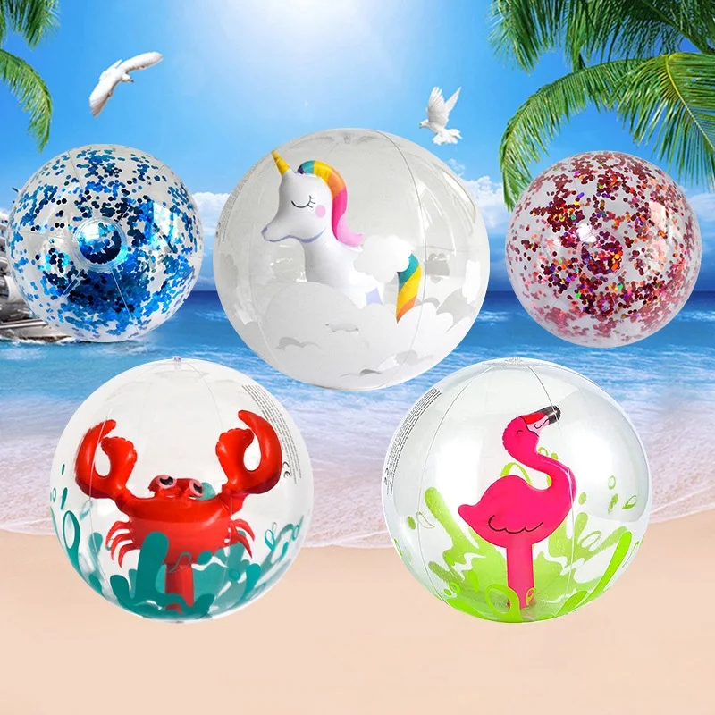 Rooxin Schwimmbad Spielzeug Einhorn Flamingo Aufblasbare Strand Ball Pool Float Schwimmen Ring Sommer Wasser Spielen Party Zubehör ﻿ Image