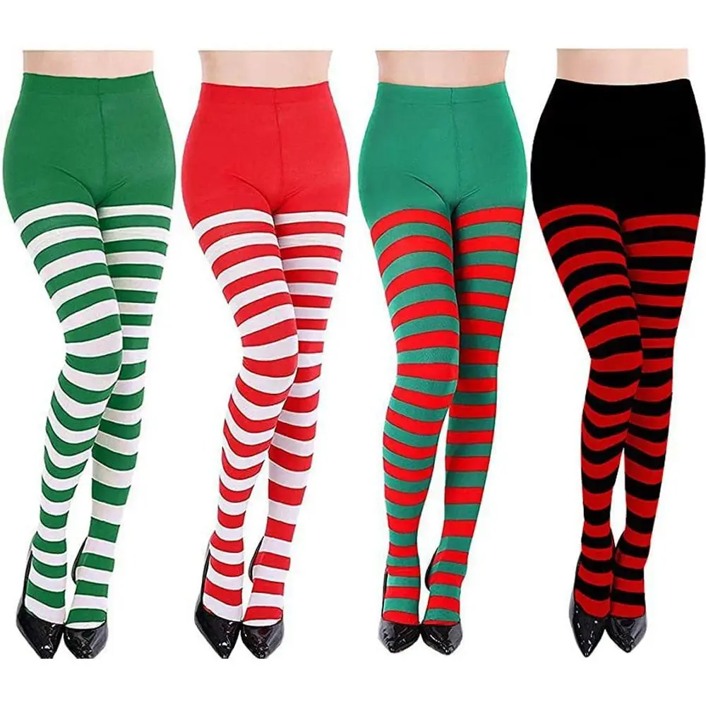 Frauen Mädchen über Knie lange Streifen gedruckt Oberschenkel hoch gestreifte Baumwoll socken süße süße elastische Strumpfhosen Image