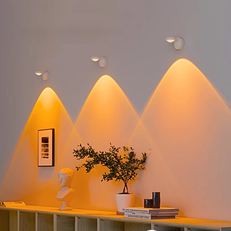 Drahtlose Sonnenuntergang Lampe Nachtlicht Projektor Tortendekoration Hause Wand Lampe Küche Vitrine Schrank Schlafzimmer RV Leselampen