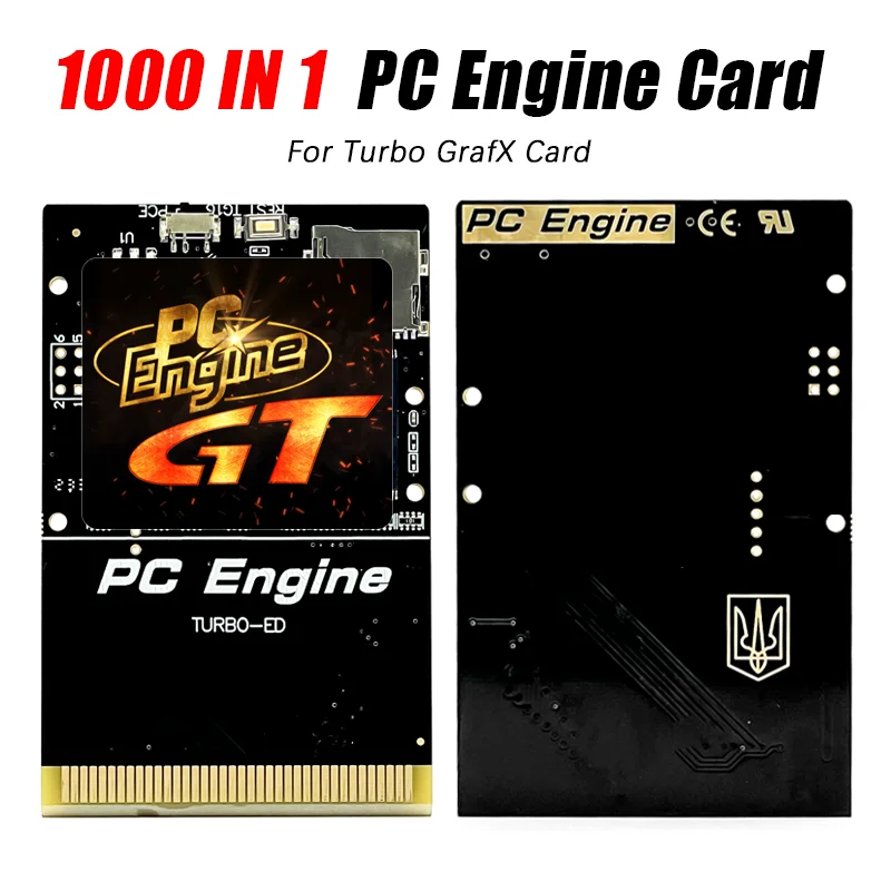 1000 in 1 PCE-Spielkarte Flash-Laufwerk Speicherkarte Store NTSC / Pal-Spieldateien für PC-Motoren Turbo GrafX-Spielekonsolen mit 4G-Karte Image
