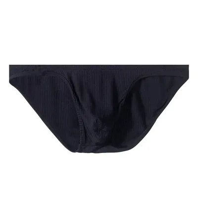 Stylish and simple ADANNU briefs solid color low waist cotton breathable trendy men's short pants Image