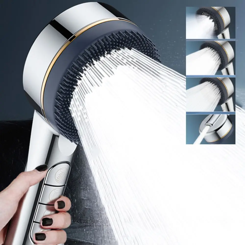 Neue Hochdruck Mit Filter Wasser Sparen 4 Modi Duschköpfe Einstellbare Wasser Massage Sprayer Hause Badezimmer Zubehör Image