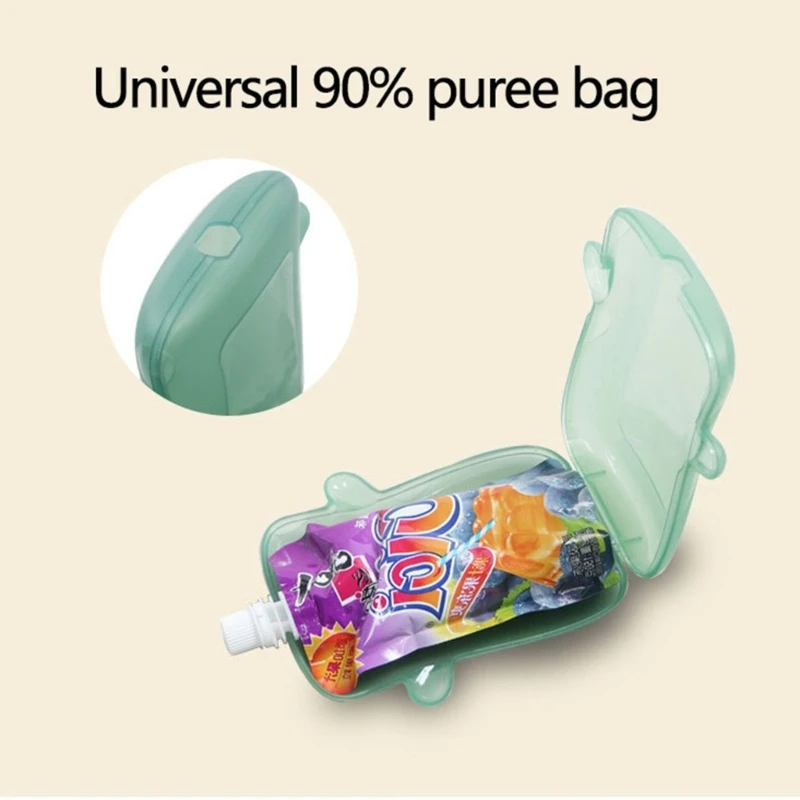 Schmutzhalter, kinderfreundliche Quetscher-Saugnapf für Babys, Kleinkinder, halten Ihre Kinder sauber und glücklich, genießen Sie Stress, geben Sie überall füttern Image