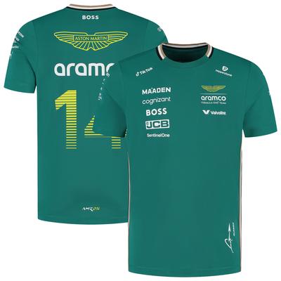 Aston Martin Aramco Cognizant F1 2025 Fernando Alonso Teamfahrer-T-Shirt Image
