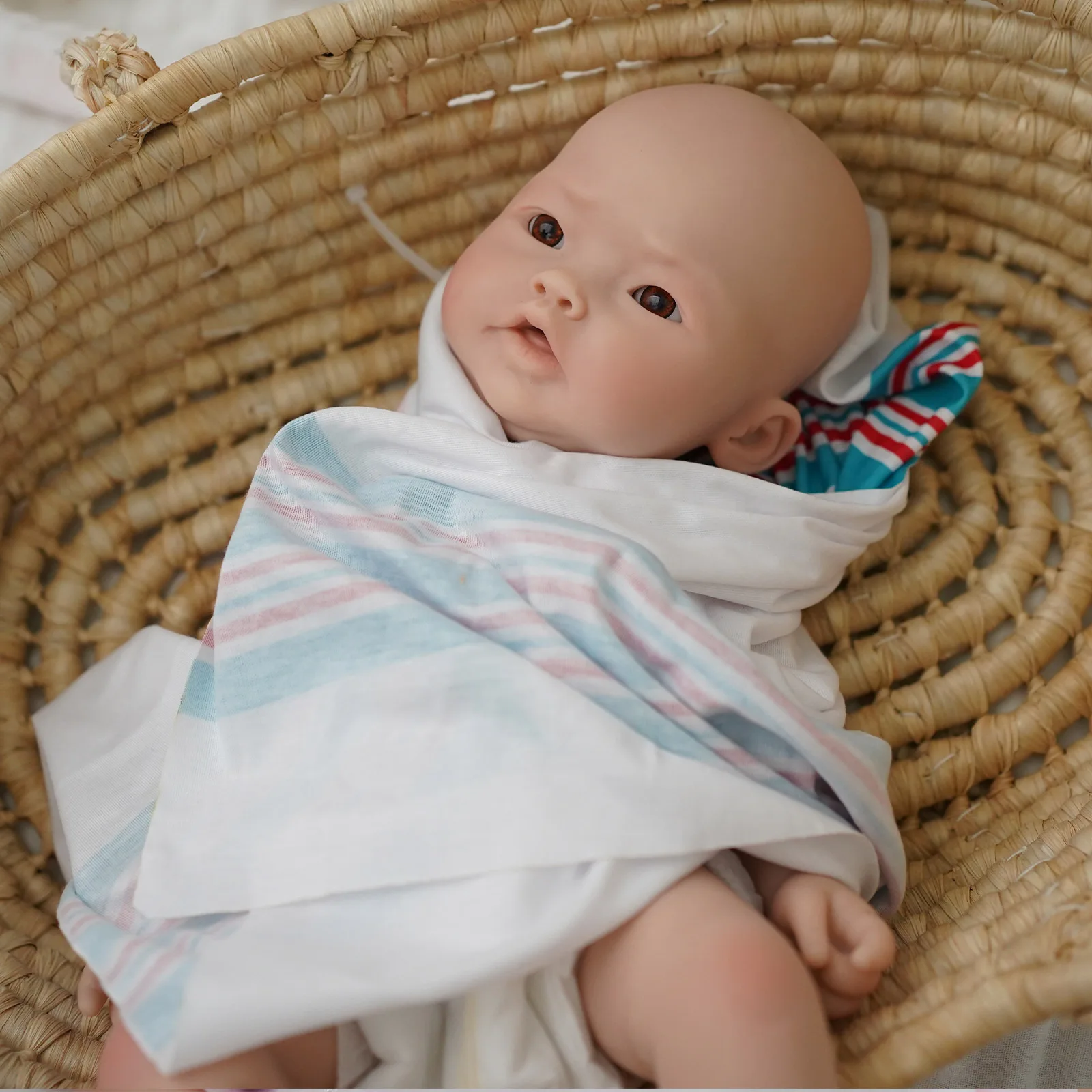 Poupées bébé Reborn en Silicone souple 17 pouces, poupée bébé nouveau-né réaliste, poupées non en vinyle