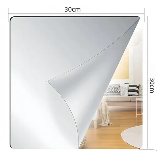 Carreaux de miroir en acrylique, verre mural sans cadre, porte de salle de sport, chambre à coucher, salon, décoration d'intérieur, 30x30cm, 4 pièces, 8 pièces