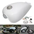 Moto Bianco 9L 2.4 Gal Gas Serbatoio Carburante Universale Per Suzuki GN125 GN250 Cafe Racer Tutti I Modelli