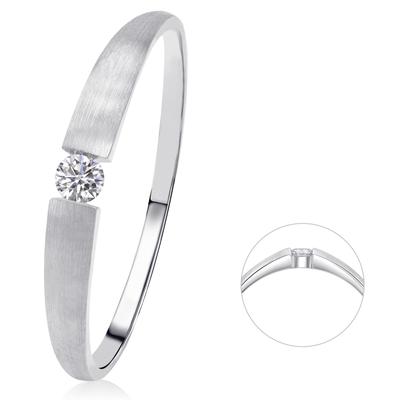 Diamantring ONE ELEMENT "0,03 ct Diamant Brillant Ring aus 585 Weißgold" Gr. 54, silber, Fingerringe, Damen, 54,mit Diamant, Weißgold 585-Diamanten, Weißgold 585, Diamanten, Damen Gold Schmuck Image