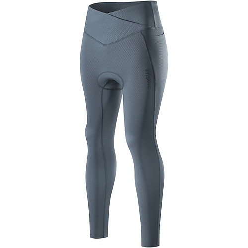 WOSAWE Damen Einfarbig Fahrradhose Fahrradhose Fahrradhosen Fahhrad Strumpfhosen Bequeme Passform Sport Schnelltrocknend Bequem Atmungsaktiv Schwarz Grau Bekleidung Fahrradbekleidung Image