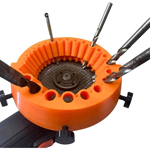 Bohrerschärfer, Bohrerschärfer für Winkelschleifer, Bohrerschleifaufsatz für elektrische Bohrer, Handbohrerschärfer für alle Bohrer, Bohrerschärfer für Schleifmaschinen mit 2 bis 13 mm Bohrern Image