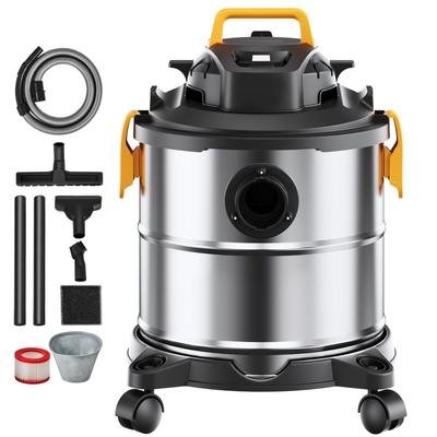 Shop Vacuum Wet And Dry, 6 Peak HP Wet/Dry Vac, Powerful Suction with Blower Function with Attachments 2-in-1 Crevice Nozzle