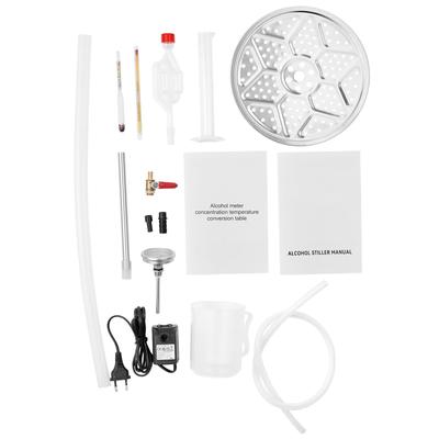 Alcohol Still, 18 Gal 70L Alcohol Distiller, Distillery Kit for Alcohol with 304 Stainless Steel Tube & Circulating Pump