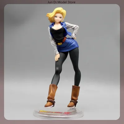 19.5cm Dragon Ball Z Android 18 1st Generation Anime Girl Figure Model Statue Collection Desktop