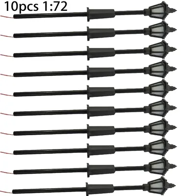 Street Lights Models Lights Models Set of 10 LED Plastic Street Lights for 1 72 Scale Model Trains