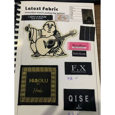 Customized Woven Label For Garment Luggage Sewing Tags For Hats Brand Names Embroidered Logotype