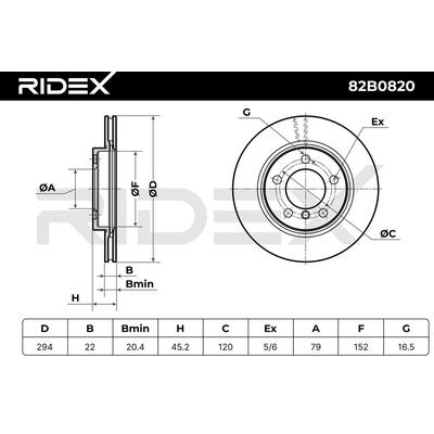 RIDEX Bremsscheibe MINI 82B0820 34119811537,34119804828 Bremsscheiben,Scheibenbremsen