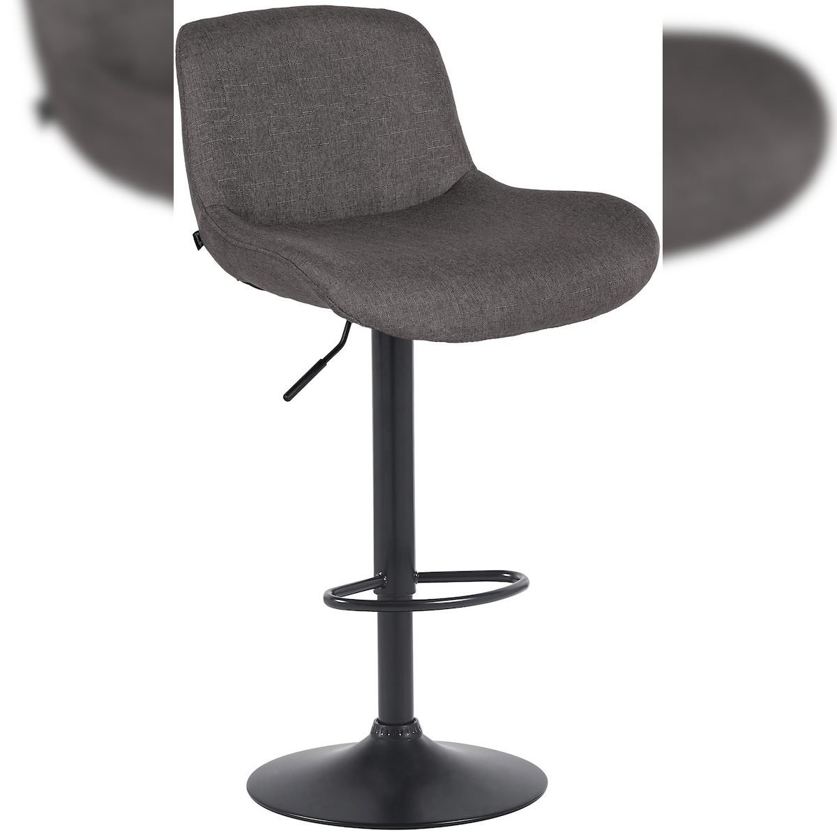 CLP Barhocker Solon Schwarz dunkelgrau/Stoff Image