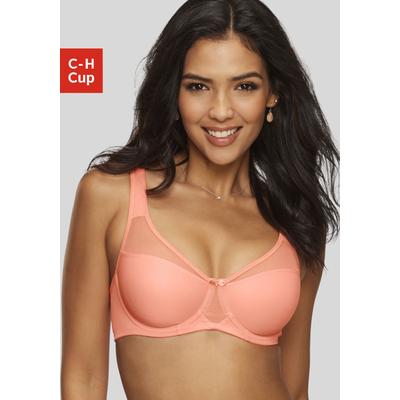 Minimizer-BH NUANCE, Damen, Gr. 110, Cup F, orange (pfirsich), Netz, Microtouch, Obermaterial: 71% Polyamid, 29% Elastha