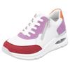 Keilsneaker REMONTE "Elisabeth Hurley-Collection", Damen, Gr. 39, bunt (weiß multi), Leder, Lederimitat, kontrastfarbene Details, sportlich, Schuhe, Freizeitschuh, Halbschuh, Schnürer mit herausnehmbarer Soft-Einlage