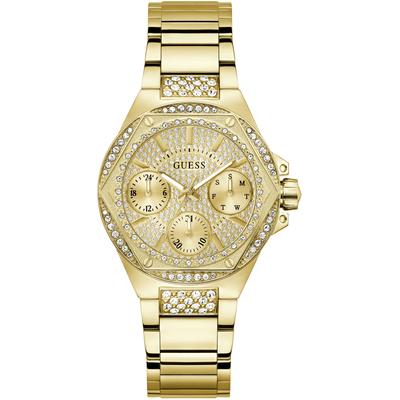 Multifunktionsuhr GUESS "ENVY", goldfarben, Armbanduhren, Damen, Quarzuhr, Armbanduhr, Damenuhr, Datum, Wochentag, Edelstahlarmband Image