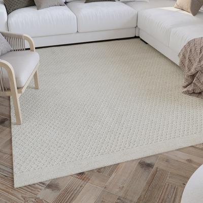Wollteppich WECON HOME "Hamptons THIRTYEIGHT", beige (creme weiß), B:160cm H:11mm L:230cm, Schurwolle, Teppiche, Läufer, Schurwolle, Kurzflor, Wohn- & Schlafzimmer, elegant, Waben Image