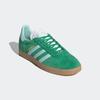 Sneaker ADIDAS ORIGINALS "GAZELLE", Gr. 43, grün (grün, semi flash aqua, gold metallic), Leder, Synthetik, sportlich, Schuhe Sneaker low Retrosneaker Skaterschuh