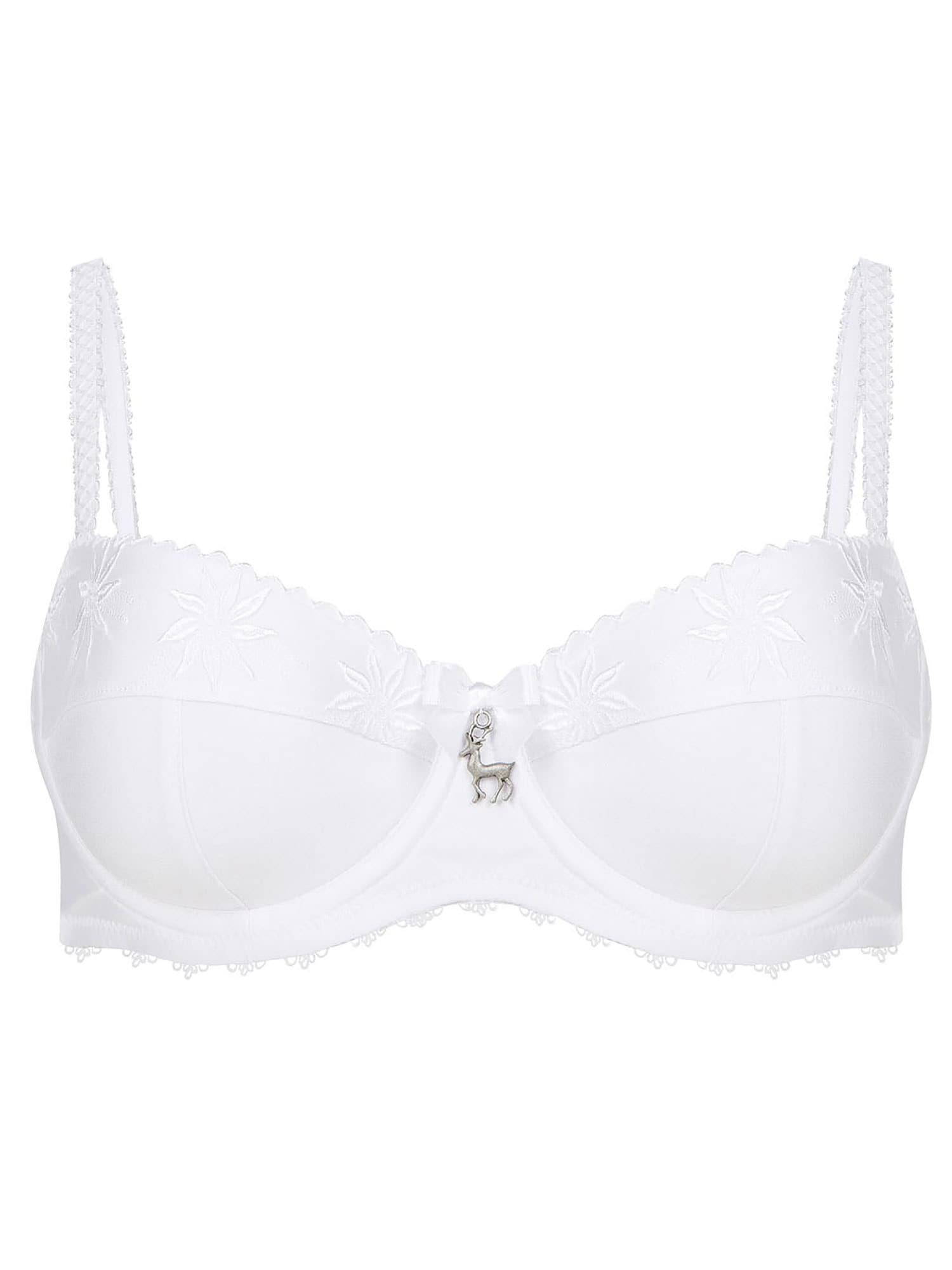 Dirndl-BH SUSA "Dirndl BH Wiesn Zauber", Damen, Gr. 70, Cup F, weiß, Stoff, Obermaterial: 58% Polyamid PA. 35% Polyester PES. 7% Elasthan EL., BHs Dirndl-BH Image