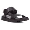 Sandale GEOX "U XAND 2S", Herren, Gr. 43, schwarz, Leder, casual, Schuhe