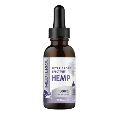 Enhanced Relief Hemp Oil Tincture, Unflavored, 1000mg by Medterra