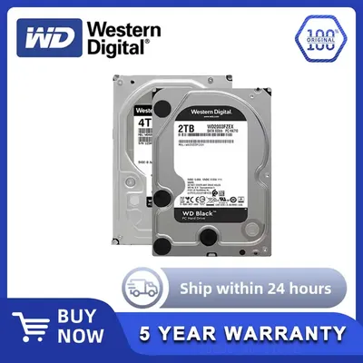 Western Digital WD Black 4TB 6TB 8TB 1TB 2TB 3.5 ''Gaming Hard Drive SATA3 HDD Device 7200RPM 6Gb / s hdd 4tb Hard disk